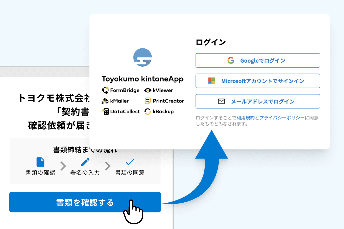 署名時の必須ログイン