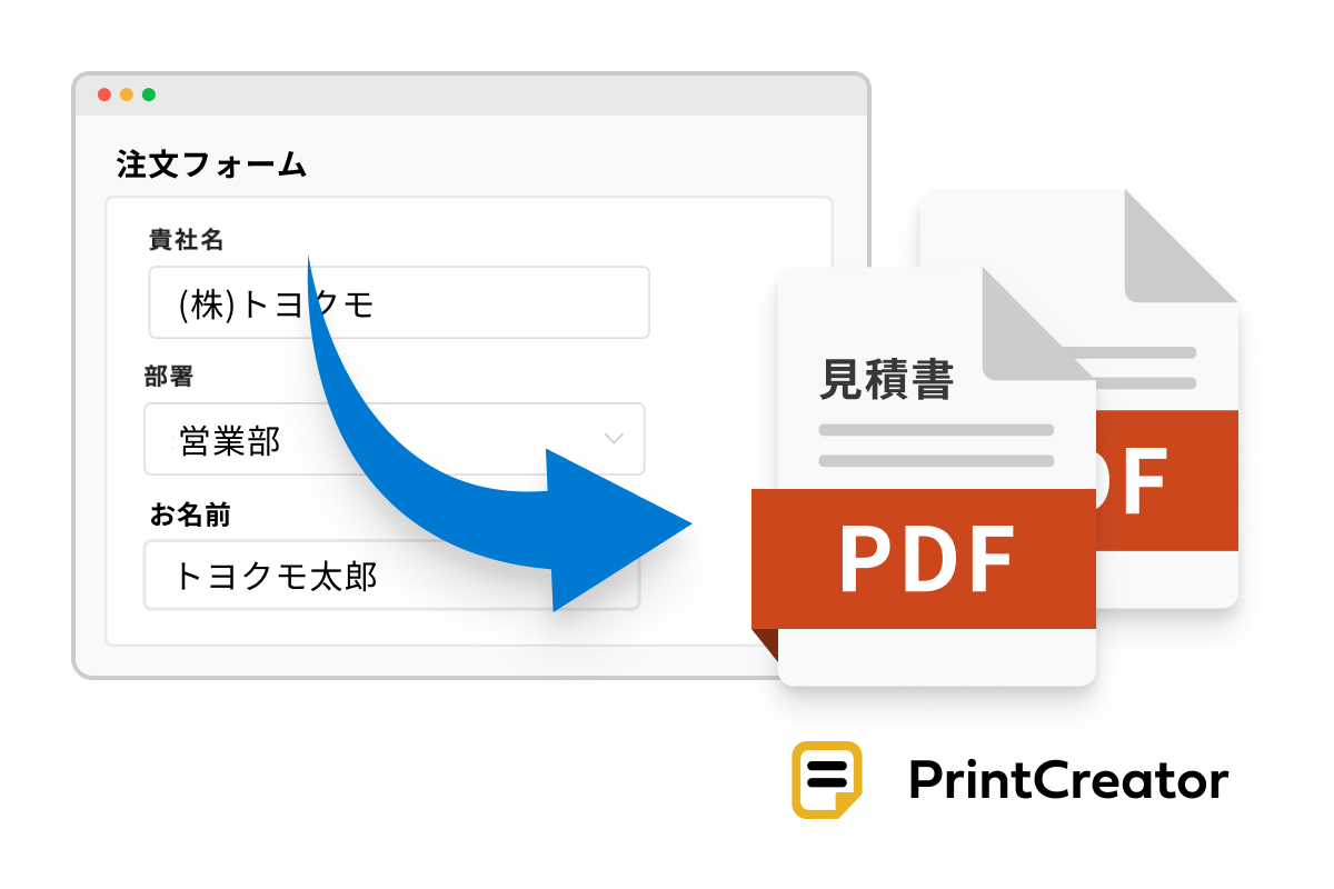 PDF書類の自動生成